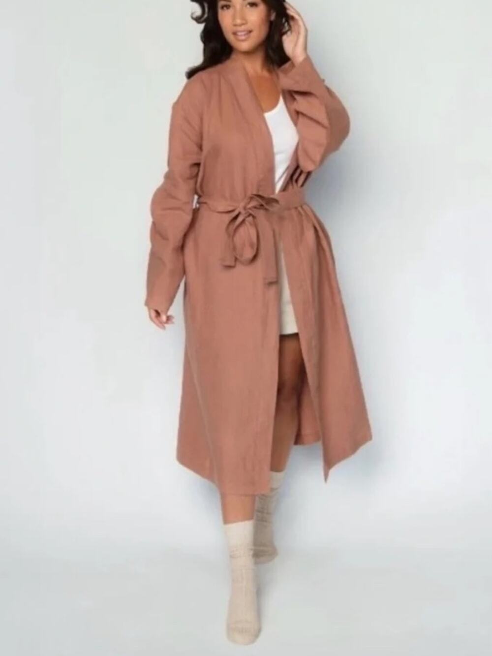 Parachute Linen Robe Medium NEW Clay
